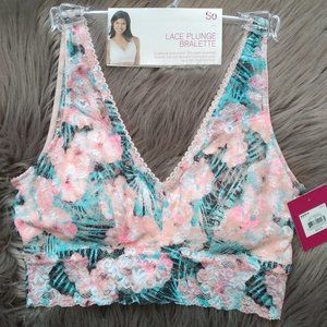 Floral Lace plunge bralette